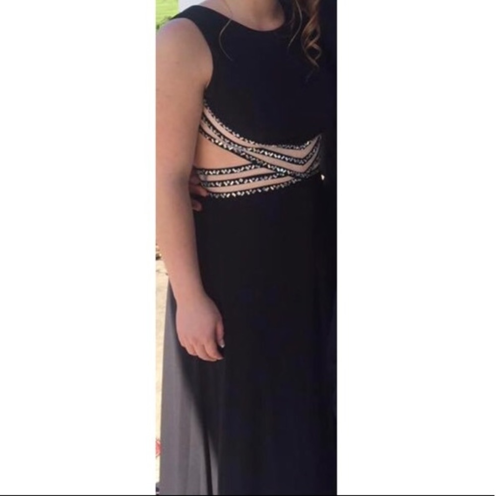 Black Prom dress with open back
